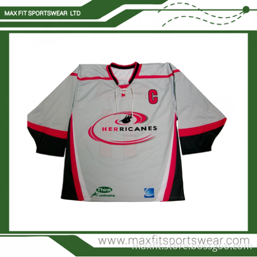 custom made sublimation printing womens girls ice hockey jersey